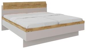 POSTEL, 180/200 cm, barvy dubu, světle šedá Dieter Knoll - Manželské postele
