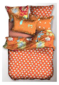 Oranžové povlečení na jednolůžko z mikrovlákna 200x135 cm Jump – AmeliaHome