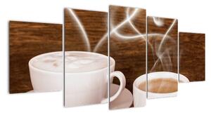 Kávové šálky - obrazy (150x70cm)