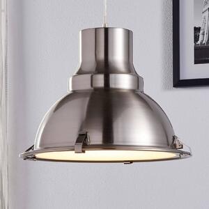 Závěsná lampa Lindby Letty, Ø 39 cm, barva niklu, kov, E27