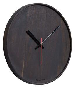 Černé akátové nástěnné hodiny Kave Home Zakie 30 cm