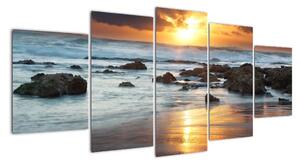 Západ slunce u moře, obraz (150x70cm)