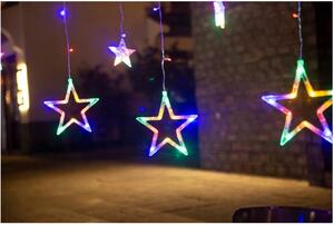 Vánoční světelný řetěz 138 LED hvězdy - 6,4m