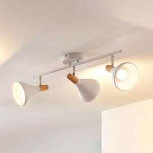 Lindby Stropní svítidlo Arina, 53 cm, bílé, 3 světla, E14, stmívatelný, Bílá / opál, Ložnice, kov, Moderní