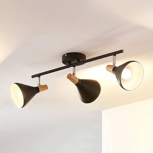 Lindby Stropní svítidlo Arina, 53 cm, černé, 3 světla, E14, stmívatelný, Černá, Ložnice, kov, Moderní