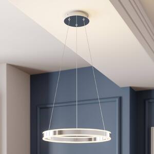 Lucande Závěsné svítidlo LED Lyani, Ø 50 cm, chrom, stmívatelné, stmívatelný, Chrom / stříbro, Obývací pokoj / jídelna, kov, Moderní