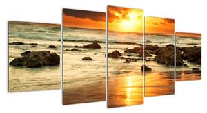Západ slunce na moři - obraz (150x70cm)
