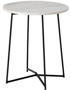 Bílý mramorový odkládací stolek Bloomingville Anou 30,5 cm