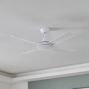 EGLO Stropní ventilátor Bondi 1, matná bílá, dálkové ovládání, Bílá / opál, Obývací pokoj / jídelna, Plast