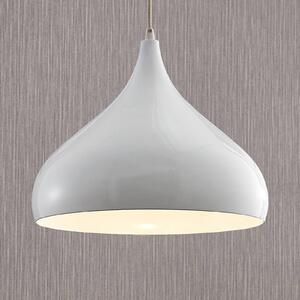 Závěsná lampa Lindby Ritana, bílá, kov, Ø 31 cm, E27