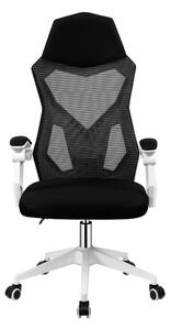 Herní židle YOKO – plast, síťovina, černá / bílá