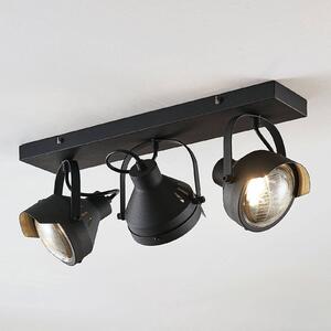Stropní bodové svítidlo Lindby Henega, 52 cm, černé, 3 světla