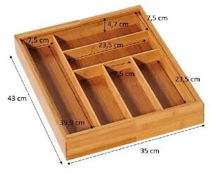 Variabilní příborník 35-58 cm, bambus KESPER 58085