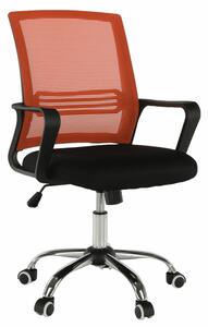 TEMPO Kancelářská židle, síťovina oranžová / látka černá, APOLO NEW