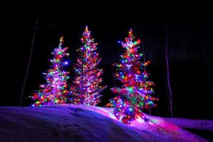 Vánoční osvětlení venkovní/vnitřní 500 LED vícebarevné - 220V/31V - 53m