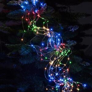 Vánoční osvětlení vlasy anděla 200 LED, 9W vícebarevné 1,95m