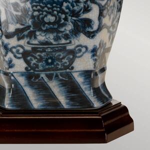 Čínská keramická lampa Elstead BLUE HEX