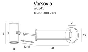 Moderní nástěnné svítidlo MAXlight VARSOVIA W0245