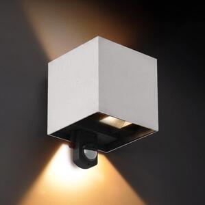 Brilagi - LED Venkovní nástěnné svítidlo se senzorem CUBE LED/6W/230V šedá IP65