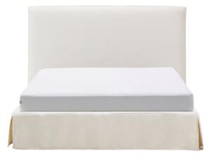 Kave Home Bílá dvoulůžková postel Jaira s čelem 150 x 190 cm