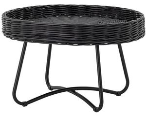 Černý ratanový konferenční stolek Bloomingville Hattie 60 cm