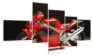 Obraz červené motorky (150x85cm)
