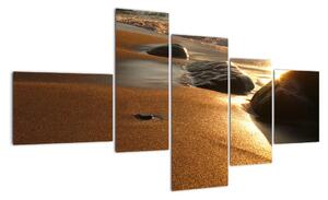 Obraz písečné pláže (150x85cm)