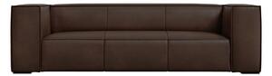 Tmavě hnědá kožená pohovka 227 cm Madame – Windsor & Co Sofas