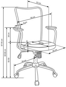Halmar Dětská síťovaná židle Andy, šedá/limetka
