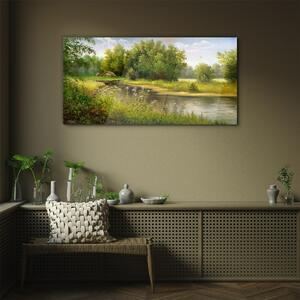 Obraz na skle Obraz na skle Lesní řeka příroda