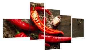 Obraz - chilli papriky (150x85cm)