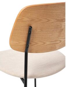 Dřevěné židle s čalouněnými sedáky Nadja, 2 ks