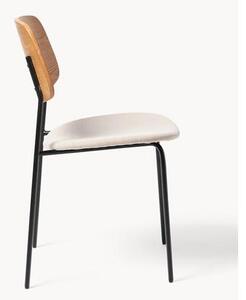 Dřevěné židle s čalouněnými sedáky Nadja, 2 ks