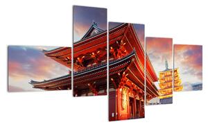 Obraz chrámu v Japonsku (150x85cm)