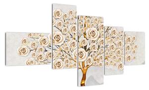 Zlatý strom - moderní obraz (150x85cm)