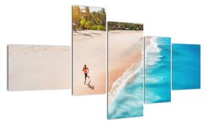 Obraz písečné pláže - obrazy do bytu (150x85cm)