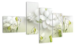 Moderní obraz - květy (150x85cm)