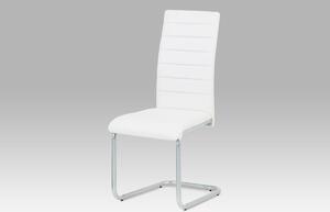 Jídelní židle DCL-102 WT bílá koženka