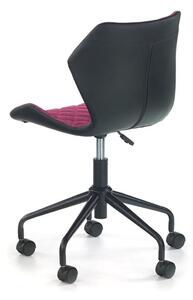 Halmar Dětská židle Matrix, černá/růžová