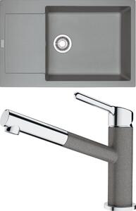 Set Franke G195 (dřez MRG 611-78 BB Šedý kámen + baterie FC 3055.084 ORBIT Chrom/Šedý kámen) 114.0650.634