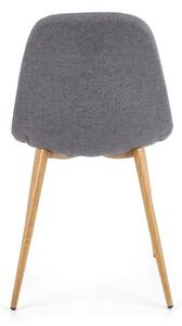 Halmar Jídelní židle K220, šedá/medový dub