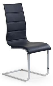Halmar Jídelní židle K104, černá/bílá, eko kůže