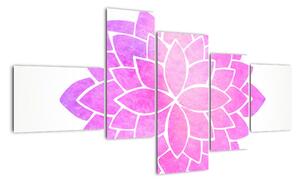 Obraz: růžová mandala (150x85cm)