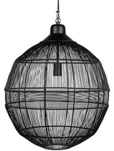 Hoorns Černé kovové závěsné světlo Nessie 50 cm