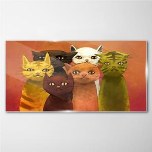 Obraz na skle Obraz na skle Abstrakce zvířat kočky