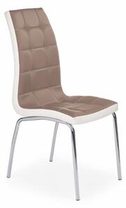 Halmar Jídelní židle K186, cappuccino-bílá