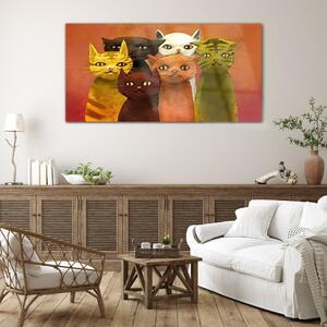 Obraz na skle Obraz na skle Abstrakce zvířat kočky