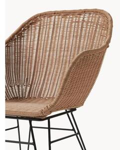 Polyratanové židle s područkami Costa, 2 ks