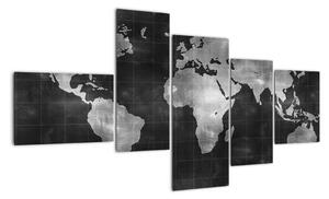 Obraz mapa světa (150x85cm)