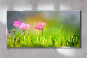 Obraz na skle Obraz na skle Abstrakce květiny příroda